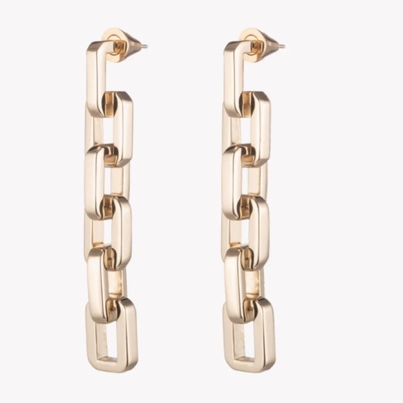 Eddie Borgo Jewelry - New EDDIE BORGO gold supra link chain drop earrings $250.00 USD retail jewelry